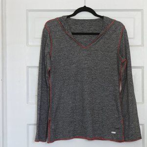 Rese Long Sleeve Athletic V-Neck Hoodie